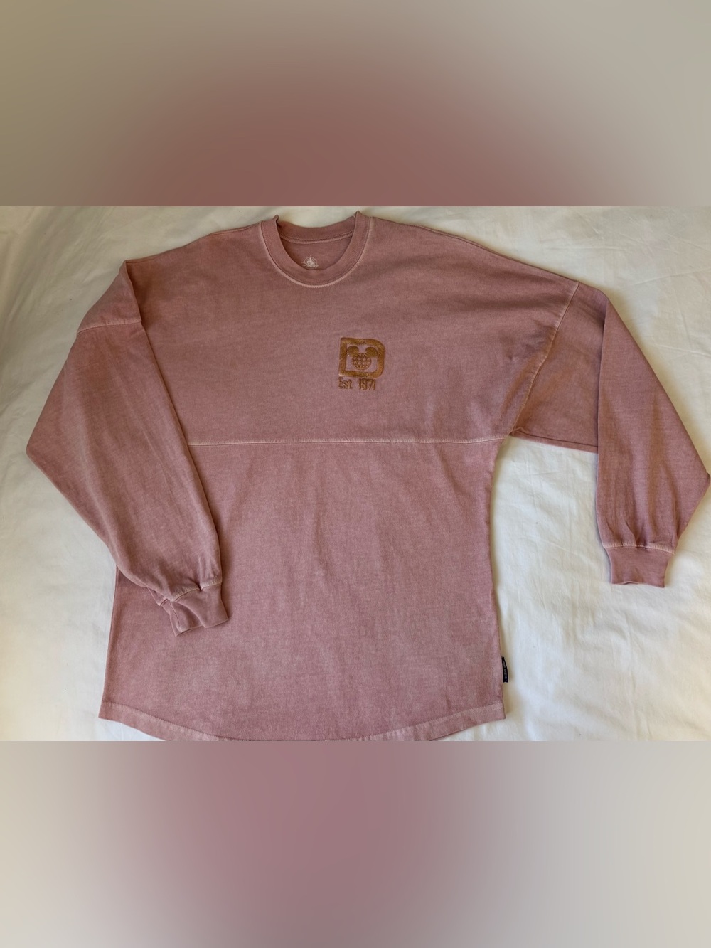 Disney Spirit Jersey Walt Disney World Pink Gold Glitter Est 1971 Size small